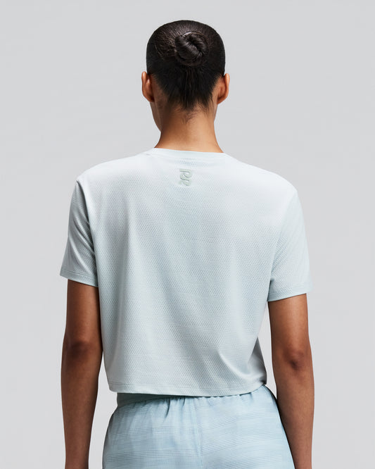 Women's Micromesh Cropped Run Tee
