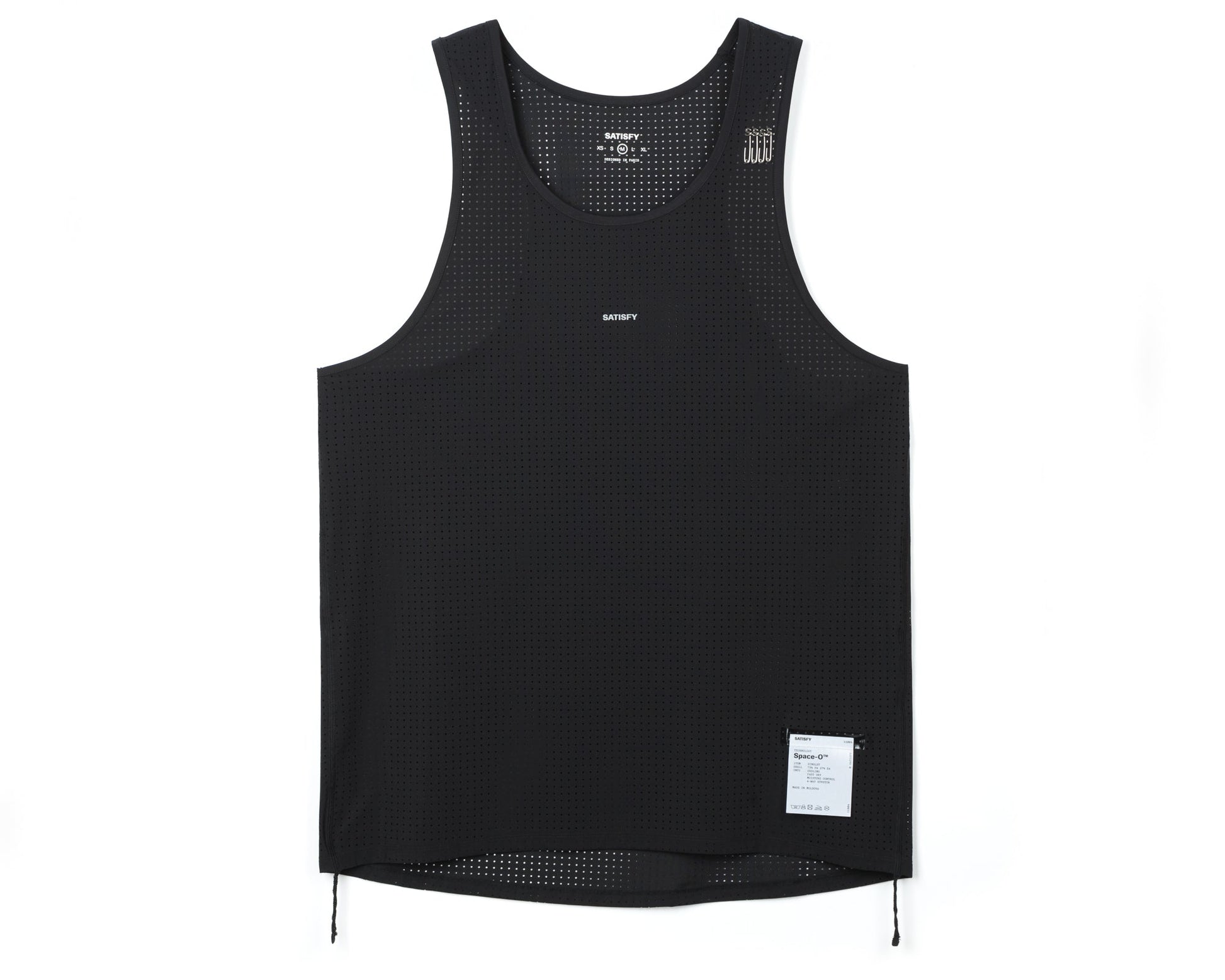 Space-O Singlet Black - vista frontal de la prenda