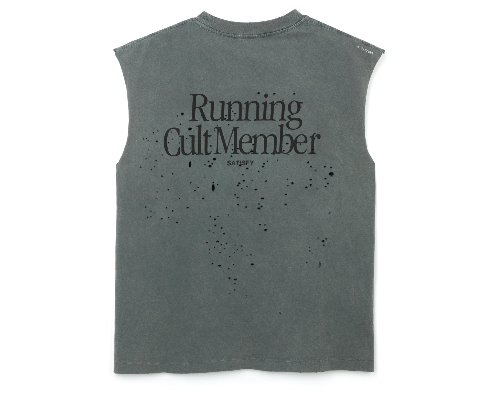 MothTech Muscle Tee Faded Black - vista posterior de la prenda