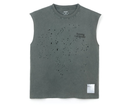 MothTech Muscle Tee Faded Black - vista frontal de la prenda