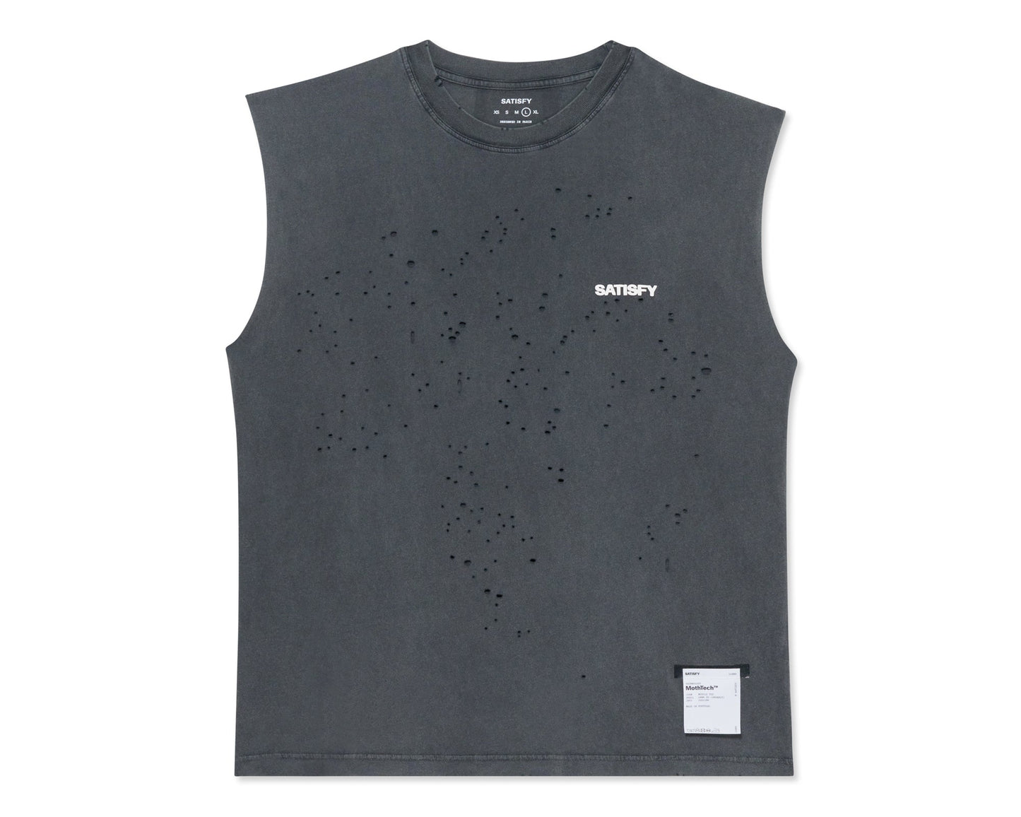 MothTech Muscle Tee Aged Black - vista frontal de la prenda