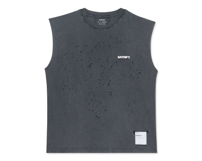 MothTech Muscle Tee Aged Black - vista frontal de la prenda