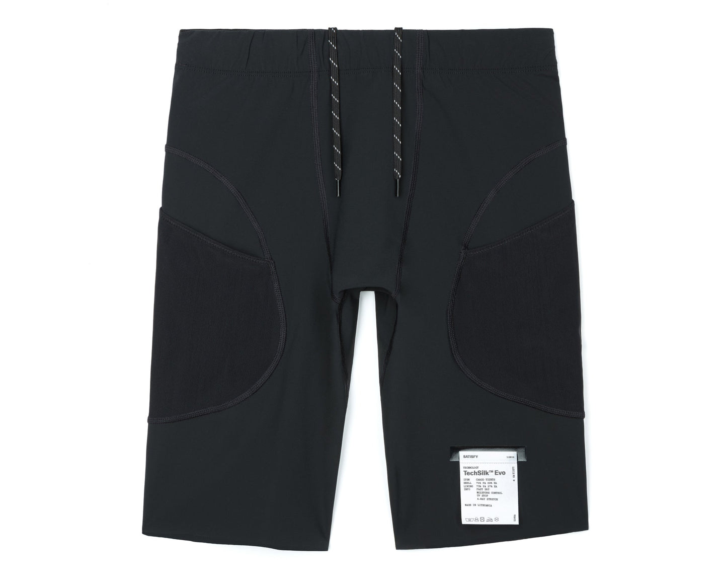 TechSilk Evo 9" Cargo Half Tights Black - vista frontal de la prenda