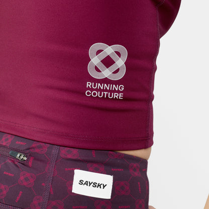 Top de running SAYSKY Combat para mujer, color Couture Red - detalle