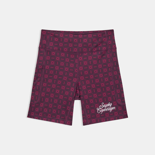 Malla corta SAYSKY Combat+ 7" para mujer, color Couture Burgundy - vista frontal del producto