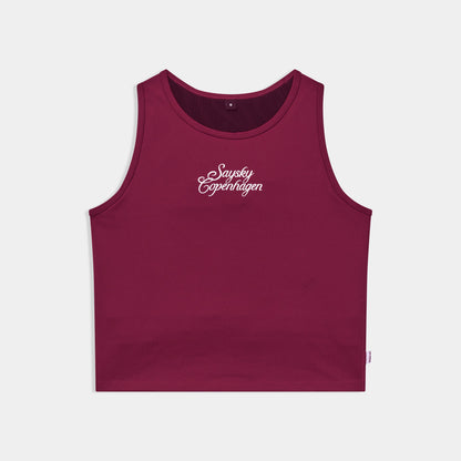 Top de running SAYSKY Combat para mujer, color Couture Red - vista frontal del producto