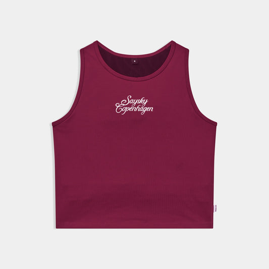 Top de running SAYSKY Combat para mujer, color Couture Red - vista frontal del producto