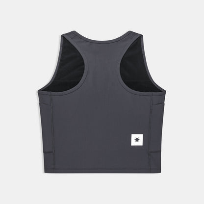 Top de running SAYSKY Combat Rib para mujer, color gris - vista posterior del producto