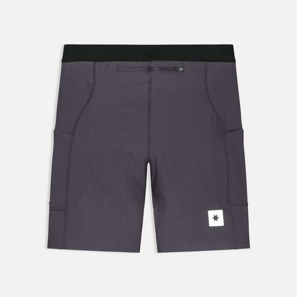 Malla corta SAYSKY Combat+ Rib 8" para hombre, color gris - vista posterior del producto
