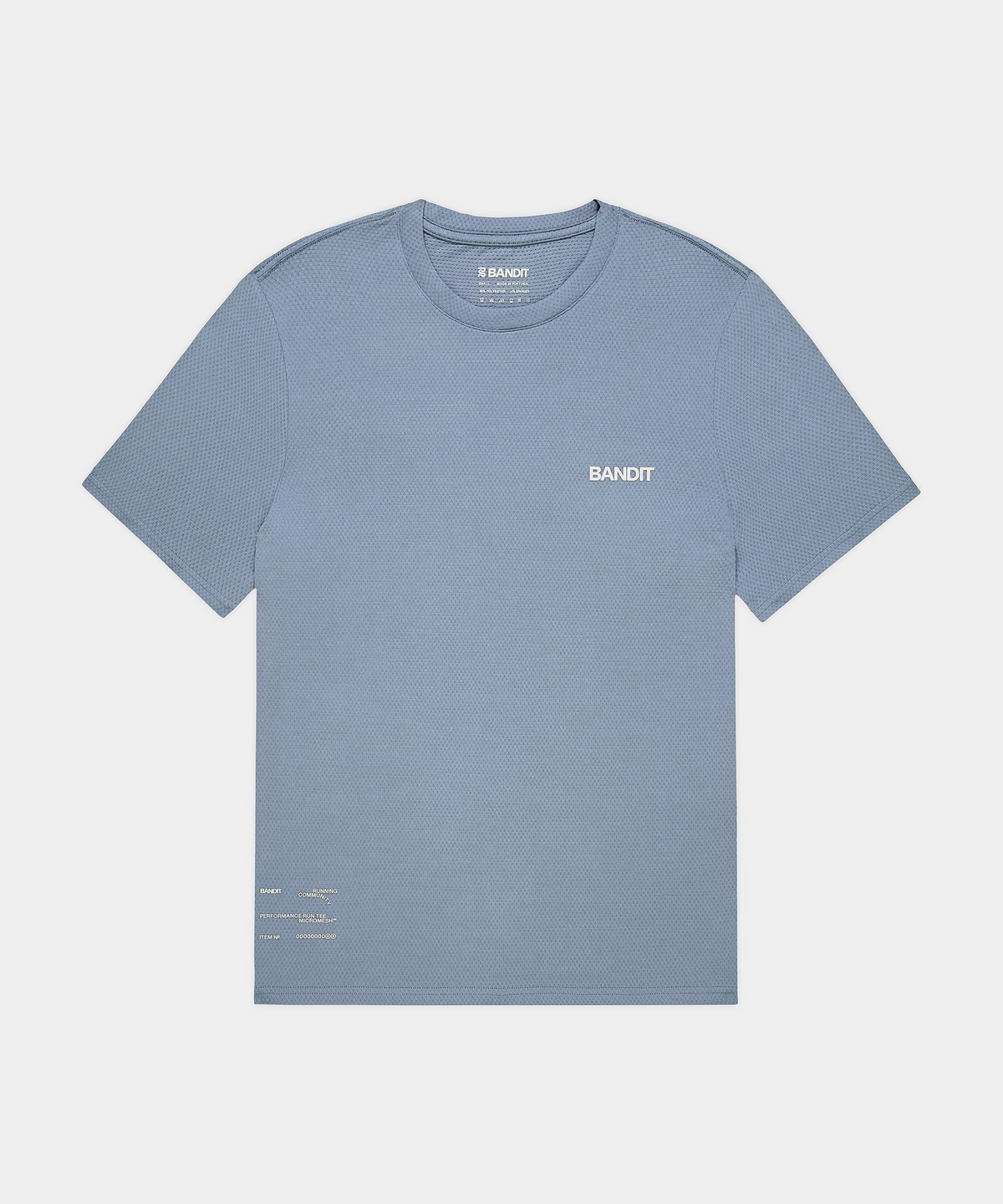 Men's Micromesh Run Tee Steel Horizon - vista plana del producto