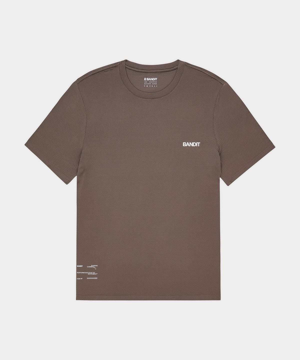 Men's Micromesh Run Tee Cocoa - vista plana del producto