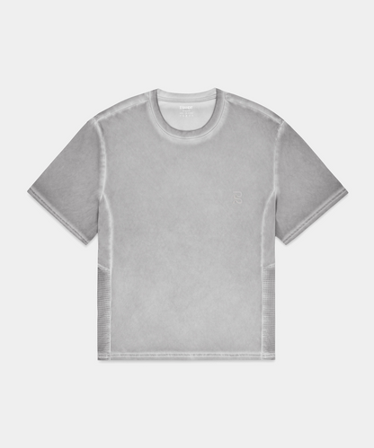 Polo de running Bandit FrioSoft Box para hombre, color Concrete Taupe - vista plana del producto
