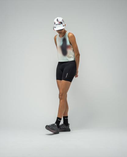 Women's Crop Race Singlet Fog - vista posterior