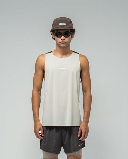 Men's Race Singlet Silver Cloud After Dark