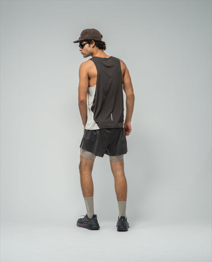 Men's Race Singlet Silver Cloud After Dark