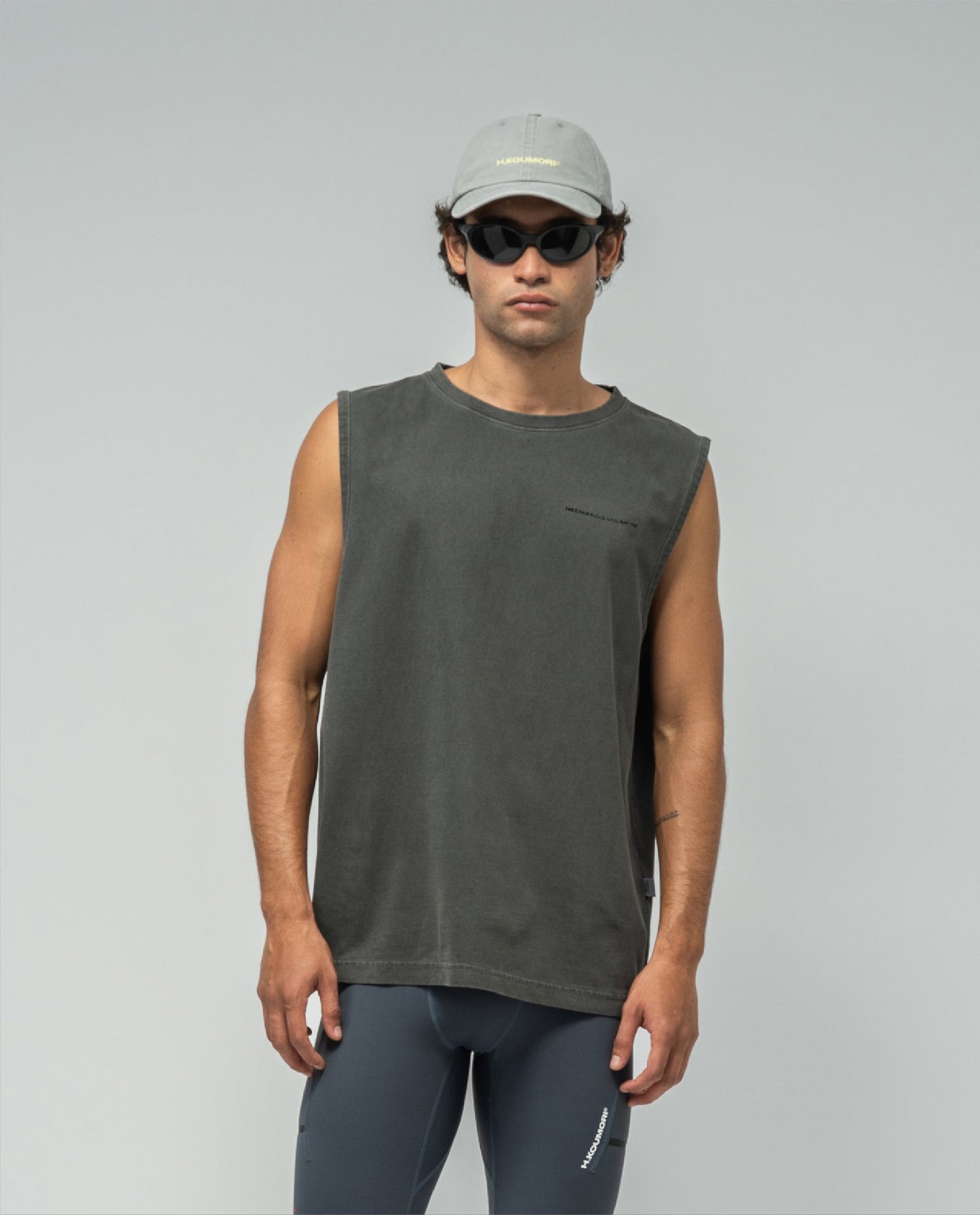 Side Mark Muscle T-Shirt Black GD - front