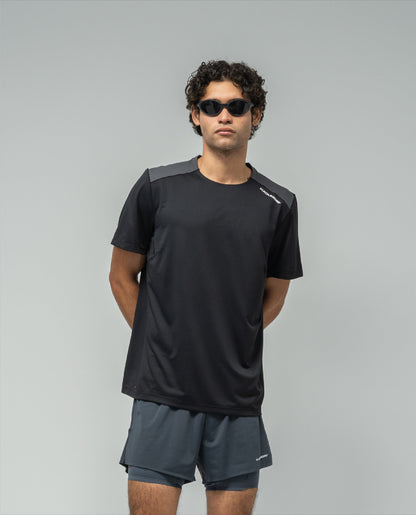 Men's Light Training T-Shirt Black Asphalt