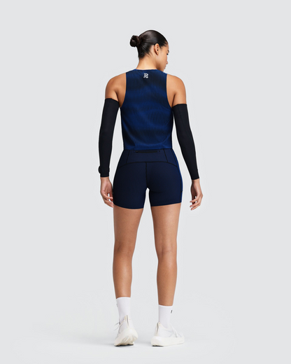 Bividí de competencia Bandit CoolGrid Race para mujer, color Bauhaus Blue - vista frontal de cuerpo entero